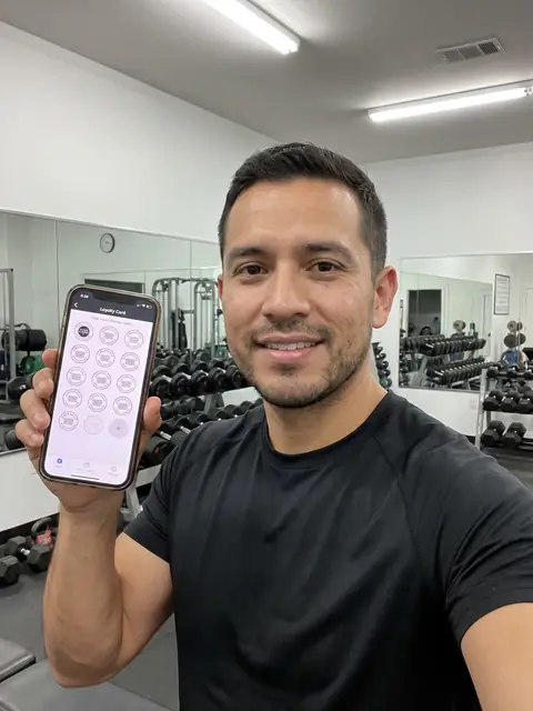 Gym: loyalty card on the phone