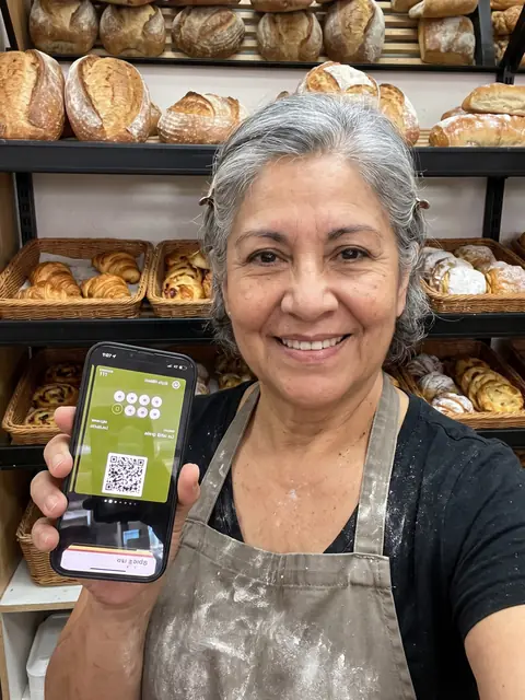 Bakery: loyalty card on the phone